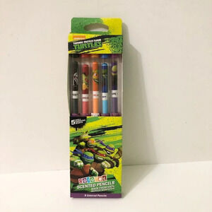 TMNT  Ninja Turtles Coloured Scented Pencils 5 Pack